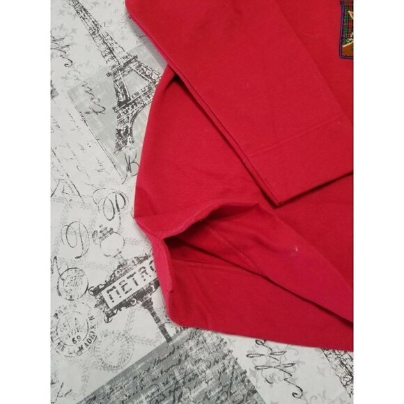 Bobbie Brooks Womens Ugly Holiday Christmas Card Red Sweatshirt Size Medium 8/10 - Picture 4 of 5